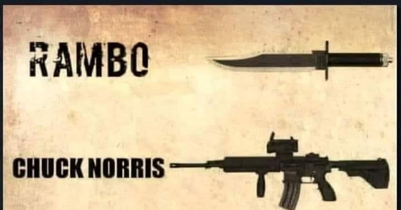 Fora prikazuje akcijske junake i njihovo glavno oružje, urnebesni zaokret na kraju totalni je hit