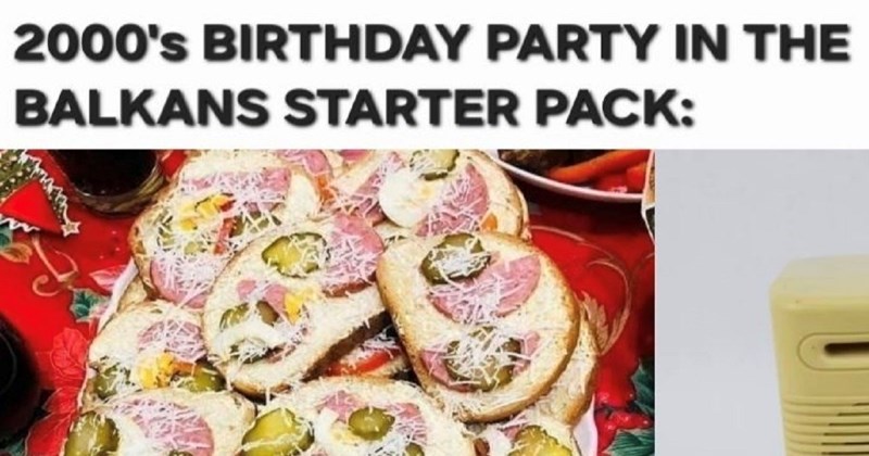 Ovo je bila obvezna oprema svakog balkanskog rođendana '90-ih i '00-ih, fotka je genijalna