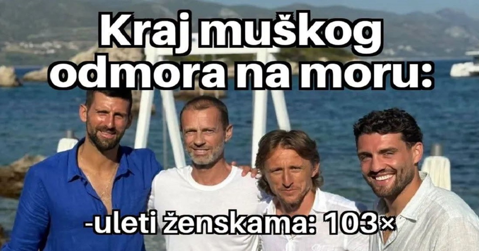 Fora o kraju ljetovanja svake, ali svake muške ekipe hit je na Fejsu. Poprilično je pogođena!