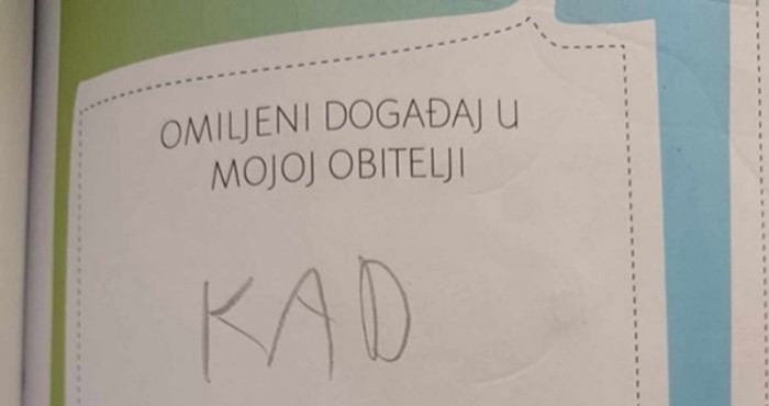 Učenik iz Dalmacije nasmijao je cijelu zemlju iskrenim odgovorom na pitanje, fotka je urnebesna