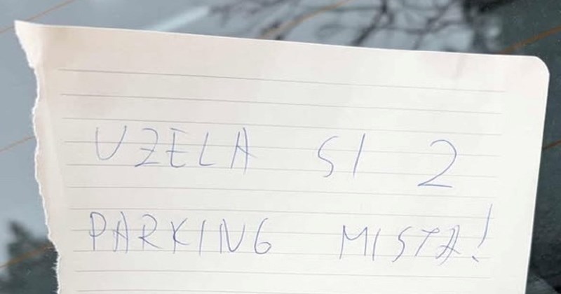 Mlada vozačica je nespretno parkirala, morate vidjeti poruku koja ju je dočekala na autu