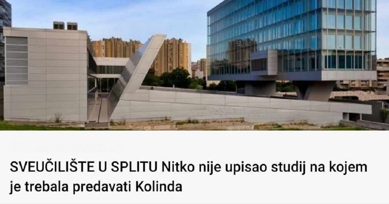 Vijest da nitko nije upisao studij na kojem predaje Kolinda hit je na Fejsu, komentari su teški hit!