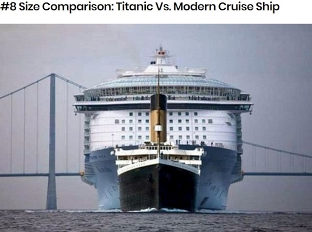 Titanik u usporedbi s današnjim kruzerima