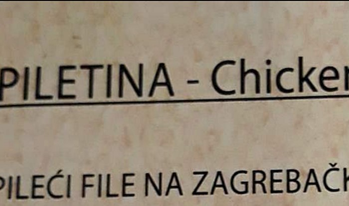 Jelovnik jednog našeg restorana hit je u regiji, morate vidjeti kako su preveli piletinu