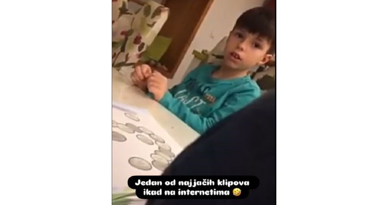 Ovih dana Fejsom se ponovno širi video muka jednog školarca iz BIH, nasmijat će vas od srca!