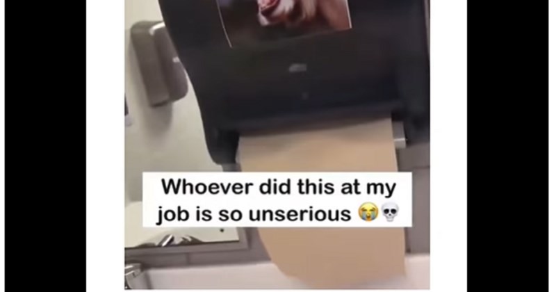 Netko je u zahodu na poslu zalijepio sliku koze na sušilo za ruke, snimka je nasmijala milijune