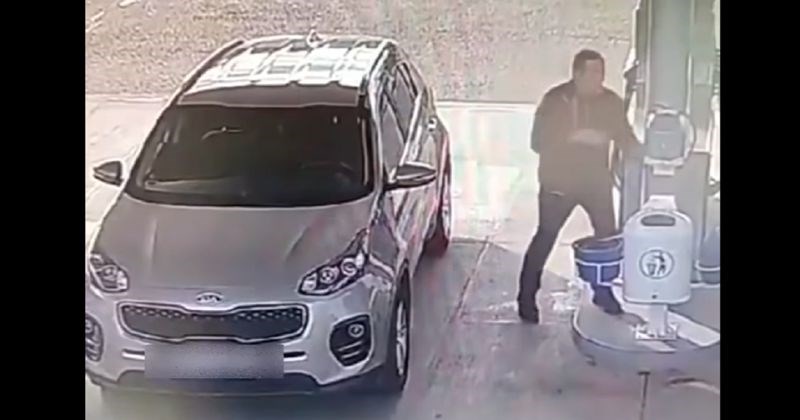 Nadzorna kamera s benzinske snimila je urnebesan pokušaj pumpanja guma, tip je nasmijao tisuće