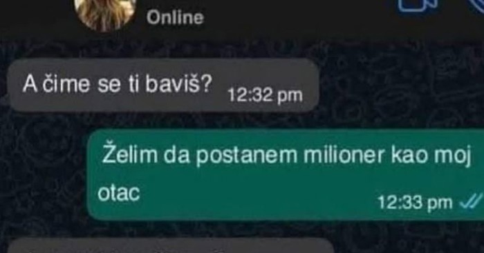 Dopisivanje cure i očigledno ambicioznog dečka završilo je urnebesnim preokretom, morate vidjeti