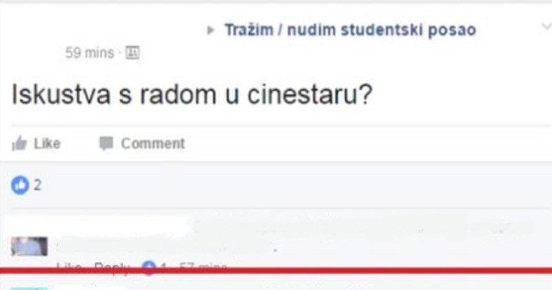 Tip je davao savjet o studentskom poslu, morate vidjeti što je naveo kao negativnu stranu