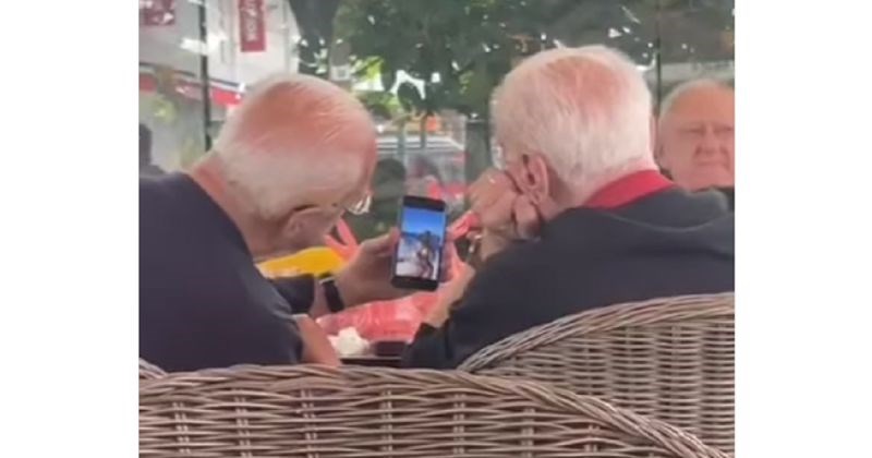 Djedice na kavi u Osijeku, uhvaćeni u komičnom trenutku, hit su na IG-u! Morate vidjeti