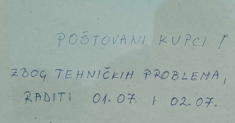 Obavijest na diskontu nasmijala je ekipu s Fejsa, odmah ćete vidjeti zašto je hit