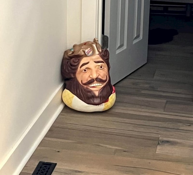 Moj sin se strašno boji ove igračke. Pogodite što sam stavila na vrata svoje spavaće sobe!