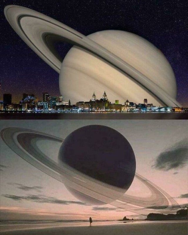 Kako bi Saturn izgledao da je blizu kao Mjesec