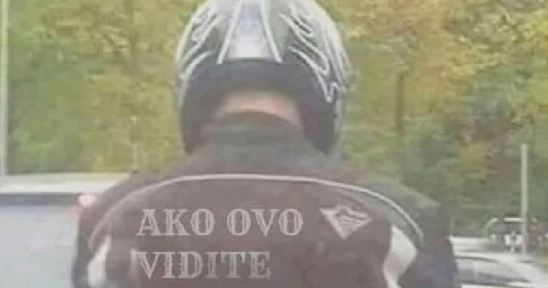 Poruka na jakni ovog motorista nasmijala je tisuće na mrežama, fora je prejaka