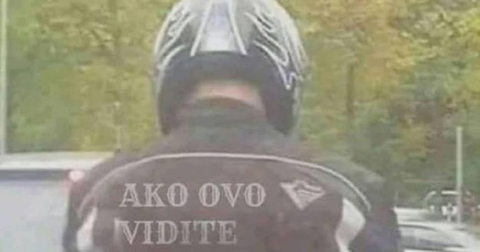 Poruka na jakni ovog motorista nasmijala je tisuće na mrežama, fora je prejaka