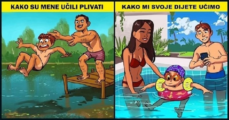 10 zanimljivih ilustracija prikazuju koliko se današnji život razlikuje od života naših roditelja