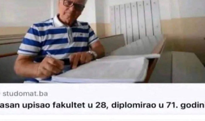 Bosanac je diplomirao u 71. godini života, svi plaču od smijeha na komentar ovog tipa