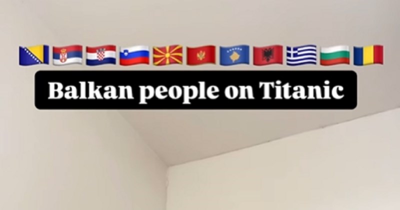 Fora prikazuje kako bi se Balkanci ponašali da su bili na Titaniku, totalno je pogođena