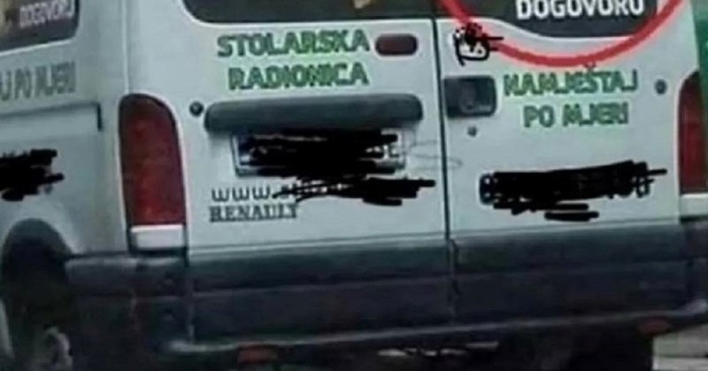 Domišljata reklama na kombiju stolarske radionice izazvala je salve smijeha u regiji, morate vidjeti