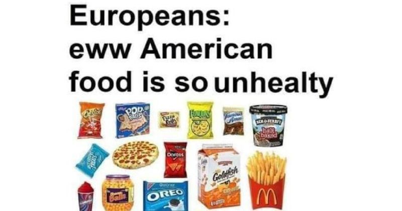 Fora o razlici u prehrambenim navikama u SAD-u i Europi hit je na mrežama, urnebesna je