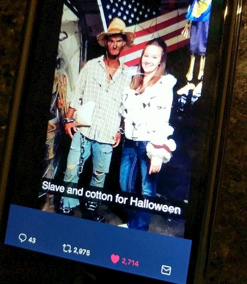 Tip se prerušio u roba za Halloween. Ne mogu niti nabrojati na koliko je to razina krivo, pogotovo s obzirom na to da imamo kolege Afroamerikance