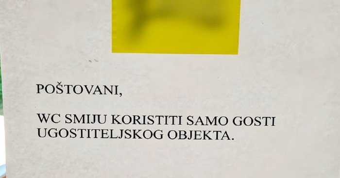 Svi šeraju prijevod obavijesti o korištenju WC-a, nemoguće je prebrojiti sve greške