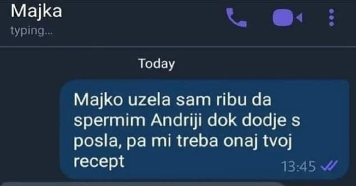 Pitala je mamu recept da bi mužu spremila ručak, dopisivanje je sad hit u regiji!