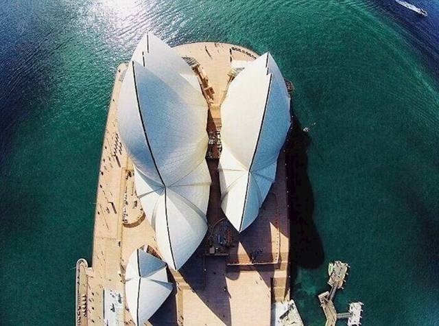 Pogled iz zraka na sydneysku operu u Australiji