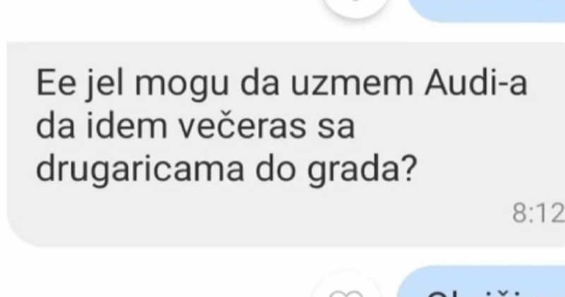 Pitala je dečka da posudi njegov auto, dopisivanje je iz očitih razloga nasmijalo čitavu regiju