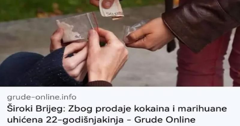 U Hercegovini je uhićena mlada dilerica, komentar ovog tipa srušio je internet!