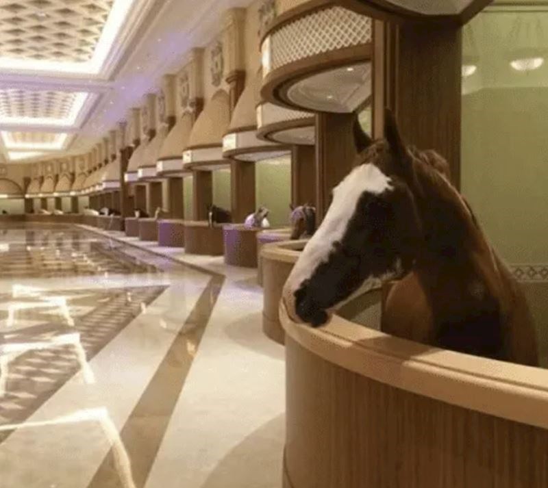 Štala s mramornim podom