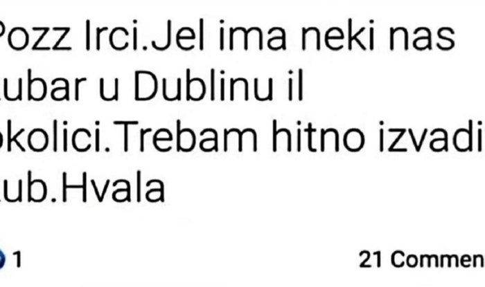 Tražio je preporuku za nekog našeg zubara u Irskoj, urnebesni savjet jednog tipa hit je na Fejsu!