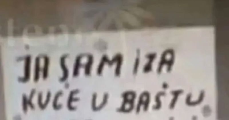 Tip je stavio obavijest na vrata u slučaju da mu dođu gosti, malo je reći da je urnebesna