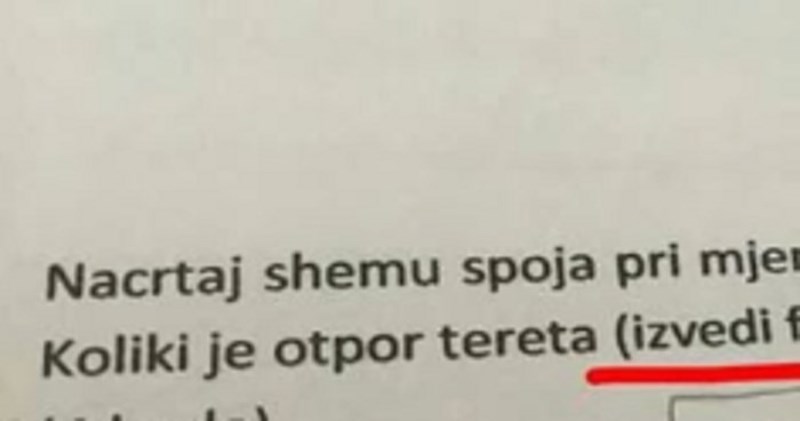 Učenik nije znao rješenje zadatka iz fizike, ali je dao neočekivan i totalno genijalan odgovor