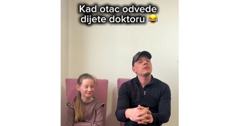 Skeč prikazuje kako izgleda kada tate vode djecu kod doktora, urnebesan je i totalno pogođen