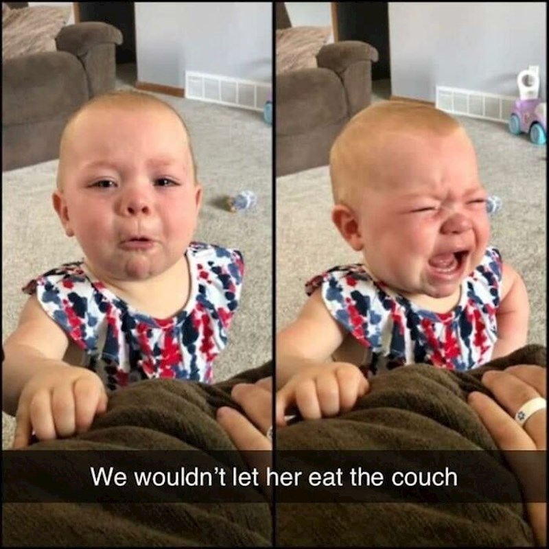 Zabranili smo joj da jede kauč.