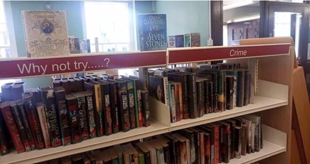 Možda bi zaposlenici ove knjižnice trebali razmisliti o odvajanju ovih sekcija