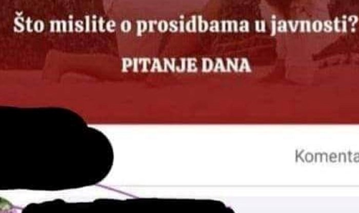 Na Fejsu se raspravljalo o prosidbama u javnosti, onda je stigao legendaran komentar jednog tipa