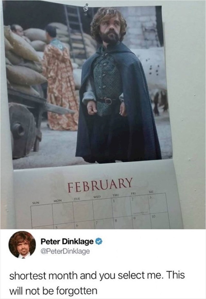 Upravo ovaj glumac je izabran za veljaču u kalendaru, najkraći mjesec