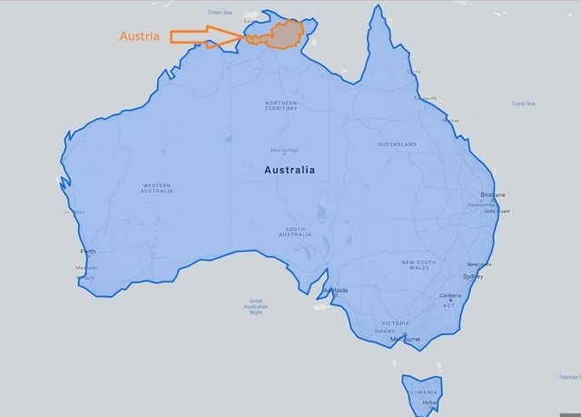 Za one koji miješaju Australiju i Austriju, samo se sjetite ove slike idući put!