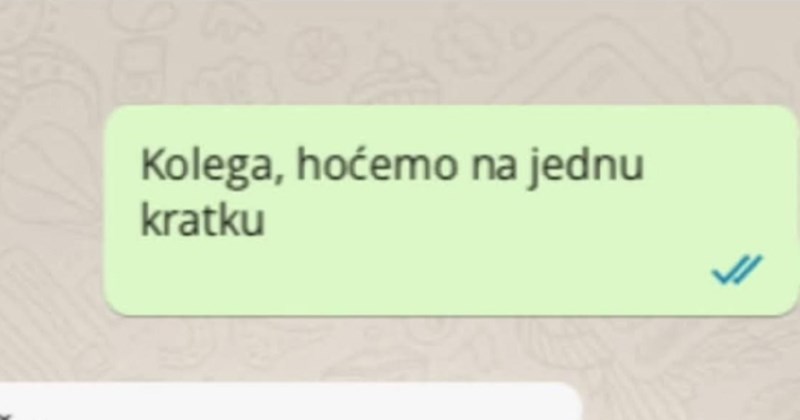 Kolega ga je zvao na pauzu da popiju kratku, zbog urnebesnog odgovora sada je hit u regiji