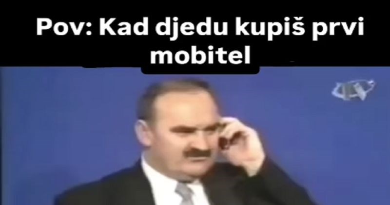 Fora o djedu i njegovom prvom mobitelu hit je na IG-u, ovo je tako dobro pogođeno!