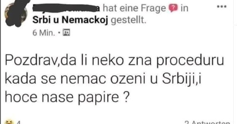 Nijemac se ženio za Srpkinju i htio srpsko državljanstvo, urnebesne upute ovog tipa hit su u regiji