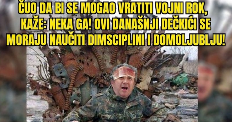 Na Fejsu se masovno dijeli sprdnja na račun uvođenja vojnog roka- da nije tragična, bila bi komična