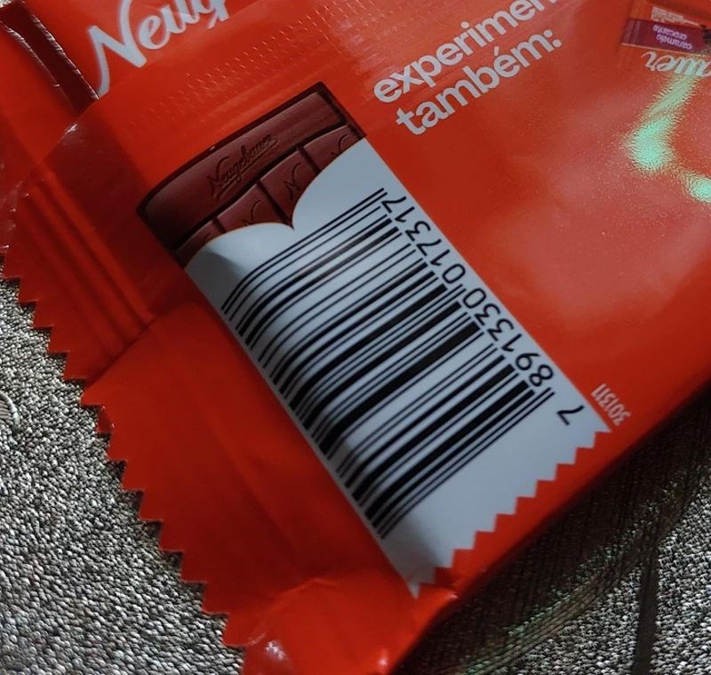 Barkod na omotu čokolade, u obliku čokolade!