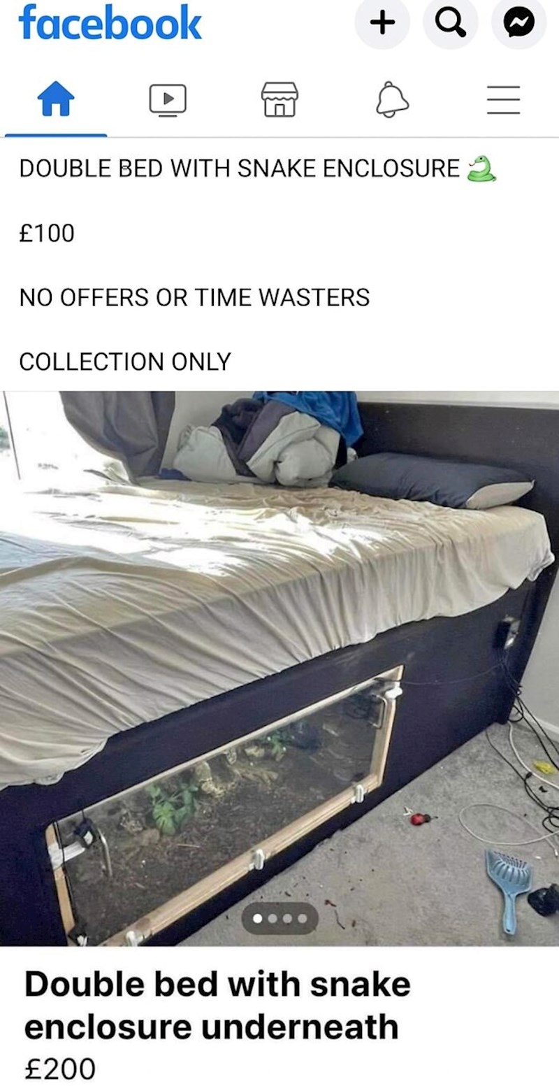 Krevet za dvoje sa simpatičnim dodatkom. Vjerujemo da je slabo korišten.