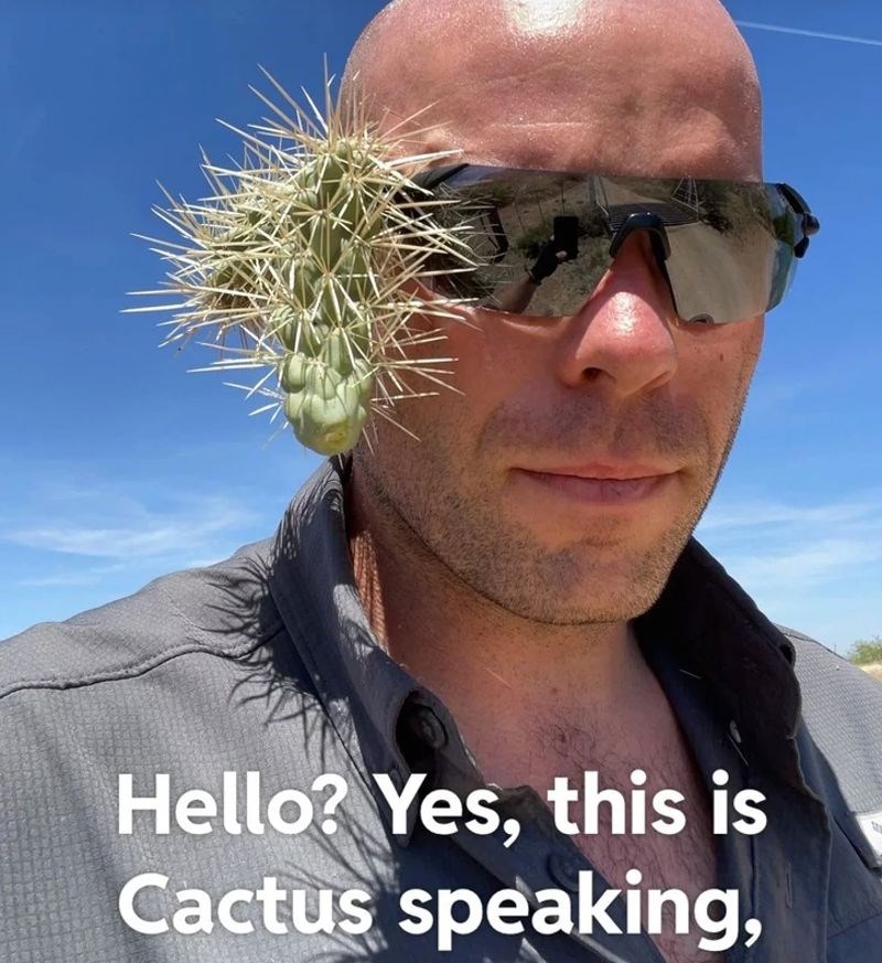 Sva sreća da sam imao sunčane naočale na glavi!