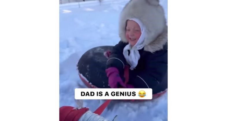 Trik ovog tate oduševit će sve one koje snježne radosti brzo umore, genijalan je!