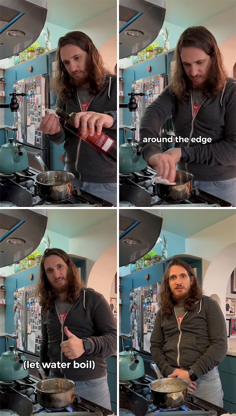 Ako rub lonca premažete uljem, sadržaj neće prekipjeti