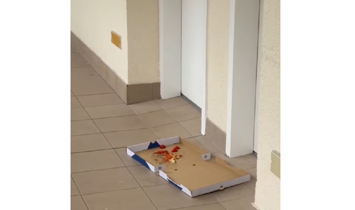 Netko im je pojeo pizzu i ostavio kutiju na kućnom pragu, nisu mogli doći sebi kad se otkrio krivac